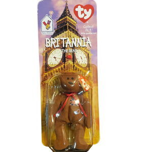Ty Beanie Baby Britannia The Bear 1997 Retired PVC Pellets 4th Gen McDonalds